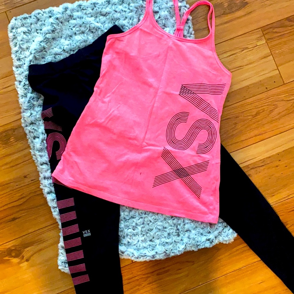 Victoria's Secret Hot Pink VSX Strappy Tank Top
